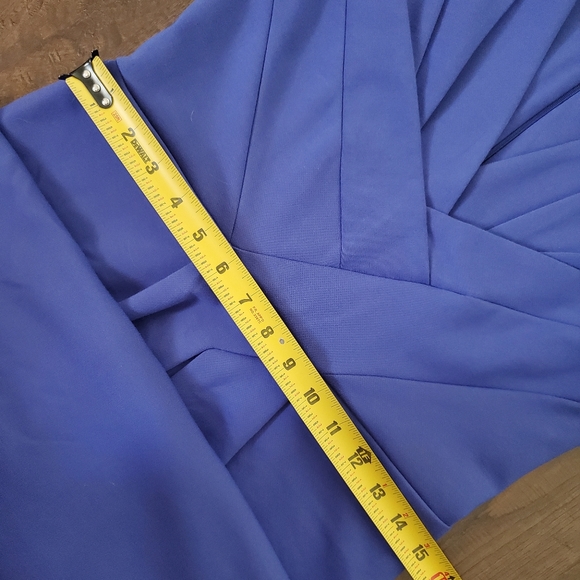 Adrienne Vittadini Fitted Dress Size 6 Blue Summer Business Casual Design Front - Picture 5 of 10